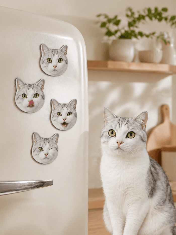 Custom Pet Photo Fridge Magnet | Personalized Dog & Cat Magnet