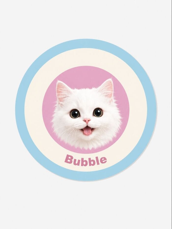 Custom Pet Photo Round Rug | Personalized Dog & Cat Rug