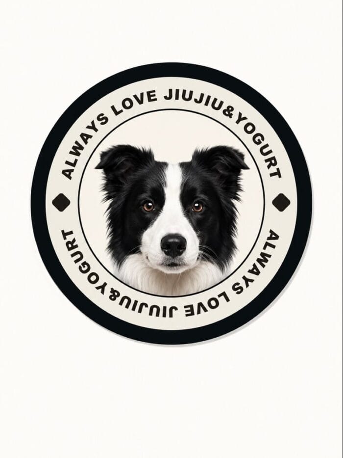 Custom Pet Photo Round Rug | Personalized Dog & Cat Rug