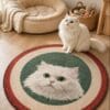 Custom Pet Photo Round Rug | Personalized Dog & Cat Rug