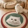 Custom Pet Photo Round Rug gallery image 2 showing personalized design details