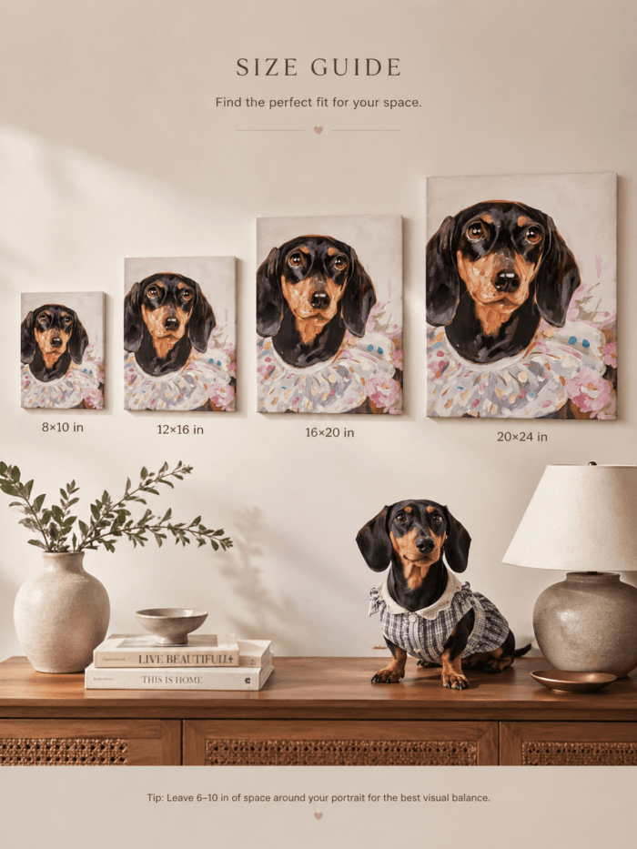 Custom Pet Portrait Canvas | Personalized Dog & Cat Wall Art