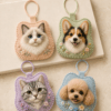 Custom Pet Portrait Felt Charm main product image featuring handmade wool felt pet portrait charm