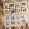 Custom Pet Portrait Stamp by IPAWLIO, custom pet portrait gift made from a customer photo