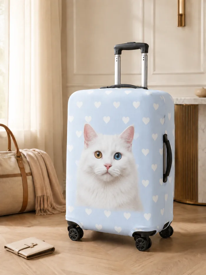 01 Custom Luggage Cover by IPAWLIO, personalized pet photo everyday accessory