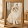 Custom Pet Portrait Glass Art main product image featuring hand painted custom pet portrait glass art