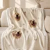 Custom Pet Portrait Blanket main product view with personalized design details