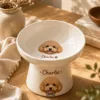 IPAWLIO Custom Pet Portrait Ceramic Bowl - Custom Pet Portrait Bowl Image Custom Pet Portrait Ceramic Bowl by IPAWLIO, personalized pet photo gift for dog and cat lovers
