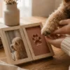 Pet Paw Print Keepsake Frame product gallery image 2 showing personalized pet memorial keepsake