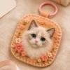 Custom Pet Portrait Felt Charm gallery image 4 with custom dog or cat portrait detail by IPAWLIO