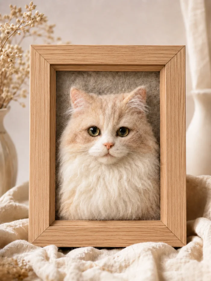 02 Custom Wool Felt Pet Portrait product gallery image 2 showing custom pet portrait wall art