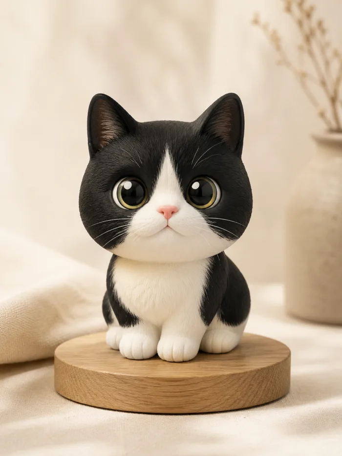 02 Custom 3D Pet Figure product gallery image 2 showing custom pet portrait gift made from a customer photo