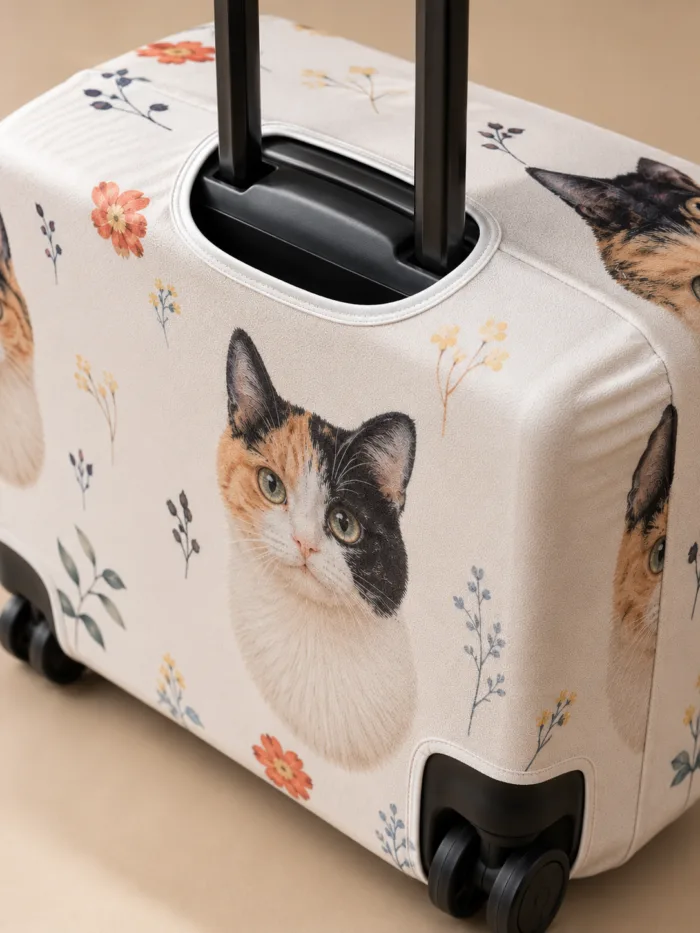 02 Custom Luggage Cover product gallery image 2 showing personalized pet photo everyday accessory