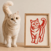 Custom Pet Portrait Papercut lifestyle product image featuring handmade pet portrait papercut artwork