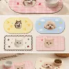 Custom Pet Feeding Mat Quick Dry and Non Slip Custom Pet Feeding Mat gallery image 2 showing personalized design details