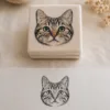 Custom Pet Portrait Stamp product gallery image 3 showing custom pet portrait gift made from a customer photo
