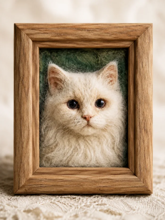 03 Custom Wool Felt Pet Portrait product gallery image 3 showing custom pet portrait wall art