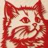 Custom Pet Portrait Papercut lifestyle product image featuring handmade pet portrait papercut artwork