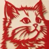 Custom Pet Portrait Papercut gallery image 4 with custom dog or cat portrait detail by IPAWLIO