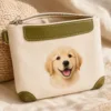 Custom Pet Portrait Pouch Personalized Zip Clutch Custom Pet Portrait Pouch gallery image 3 showing personalized design details