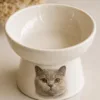IPAWLIO Custom Pet Portrait Ceramic Bowl - Custom Pet Portrait Bowl Image Custom Pet Portrait Ceramic Bowl gallery image 3 with custom dog or cat portrait detail by IPAWLIO