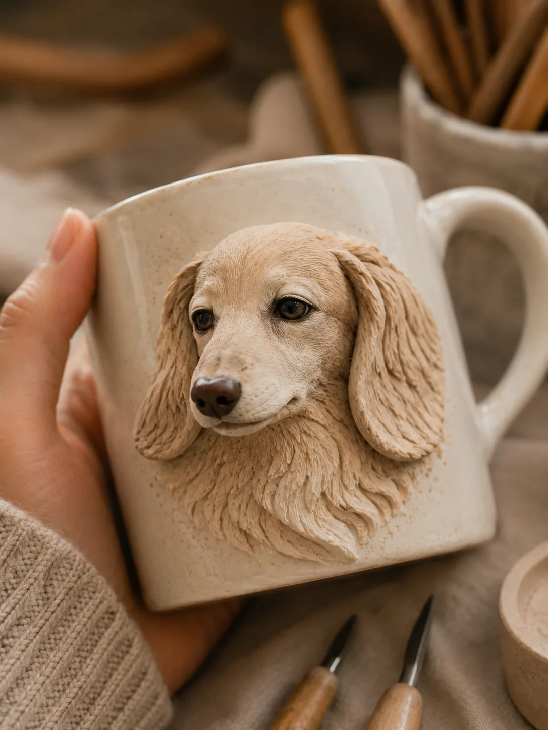 Custom Pet Relief Mug by IPAWLIO, personalized pet photo gift for dog and cat lovers