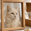 Custom Pet Portrait Glass Art lifestyle product image featuring hand painted custom pet portrait glass art