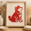 Custom Pet Portrait Papercut lifestyle product image featuring handmade pet portrait papercut artwork