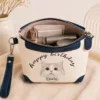 Custom Pet Portrait Pouch Personalized Zip Clutch Custom Pet Portrait Pouch gallery image 4 showing personalized design details