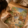 Custom Pet Portrait Puzzle Personalized Keepsake Art Custom Pet Portrait Puzzle gallery image 4 showing personalized design details