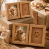 Pet Paw Print Keepsake Frame product gallery image 5 showing personalized pet memorial keepsake