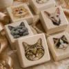 Custom Pet Portrait Stamp product gallery image 5 showing custom pet portrait gift made from a customer photo