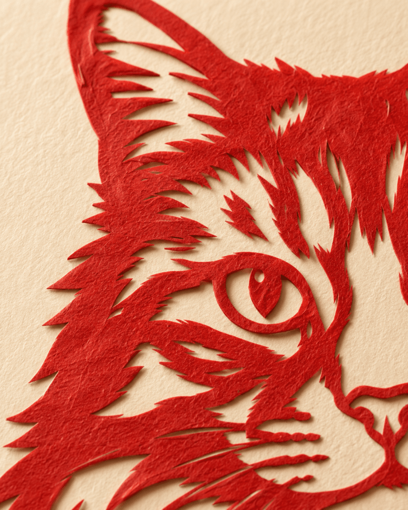 Custom Pet Portrait Papercut main product image featuring handmade pet portrait papercut artwork