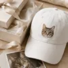 Custom Embroidered Pet Portrait Baseball Cap gallery image 4 showing personalized design details