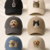 Custom Embroidered Pet Portrait Baseball Cap gallery image 6 showing personalized design details