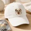 Custom Embroidered Pet Portrait Baseball Cap gallery image 5 showing personalized design details