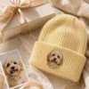 Personalized Pet Photo Embroidered Beanie gallery image 4 showing personalized design details