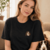 Custom Pet Embroidery T-Shirt lifestyle product image featuring personalized dog or cat embroidery T-shirt portrait