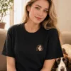 Custom Pet Embroidery T-Shirt gallery image 2 with custom dog or cat portrait detail by IPAWLIO