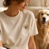 Custom Pet Embroidery T-Shirt gallery image 8 with custom dog or cat portrait detail by IPAWLIO