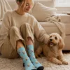 Custom Pet Face Socks Personalized Dog and Cat Photo Socks Custom Pet Face Socks main product view with personalized design details