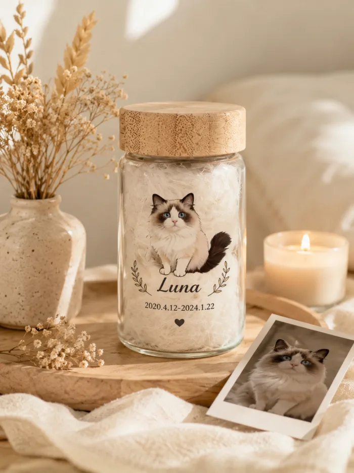 custom-pet-fur-keepsake-bottle1 Custom Pet Fur Keepsake Bottle by IPAWLIO, personalized pet memorial keepsake