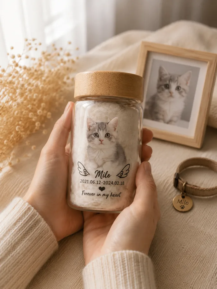 custom-pet-fur-keepsake-bottle2 Custom Pet Fur Keepsake Bottle personalization example 2 showing personalized pet memorial keepsake