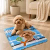 Custom Pet Photo Cooling Mat main product view with personalized design details