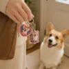 Custom Pet Photo Keychain main product view with personalized design details