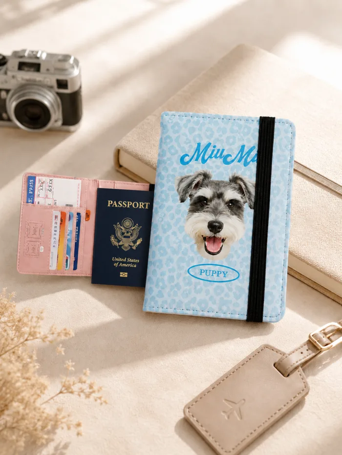 Custom Pet Photo Passport Holder gallery image 2 showing personalized design details