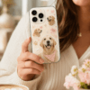 Custom Pet Phone Case lifestyle product image featuring personalized dog or cat photo phone case artwork