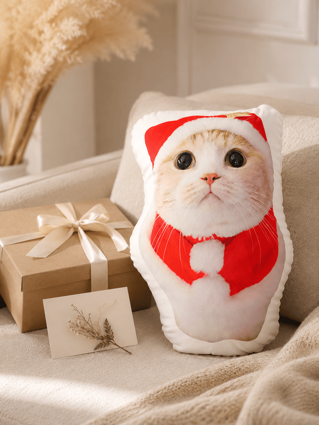 Custom Pet Photo Pillow main product image featuring personalized dog or cat photo pillow keepsake