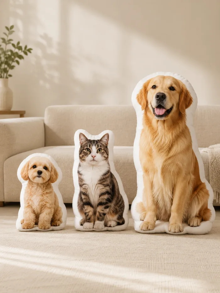 IPAWLIO Custom Pet Photo Pillow - Custom Pet Portrait Pillow Image Custom Pet Photo Pillow gallery image 8 with custom dog or cat portrait detail by IPAWLIO