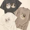 Custom Pet Photo T-Shirt Personalized Dog and Cat Portrait Tee Custom Pet Photo T-Shirt gallery image 3 showing personalized design details